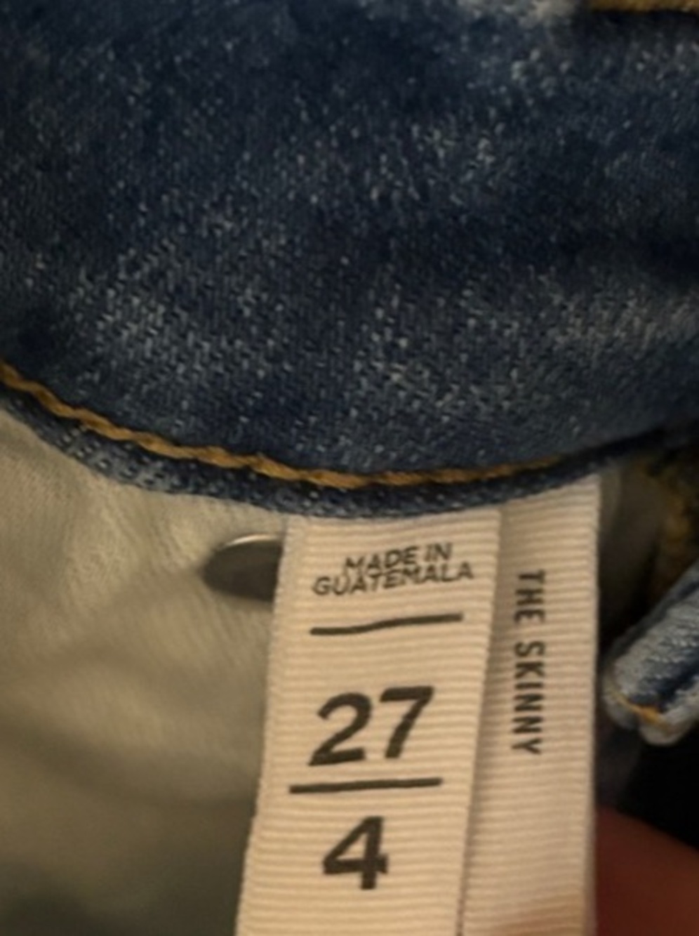LOFT "The Skinny" Distressed Medium Wash Jeans Raw Hem Size 27 / 4 - Picture 4 of 9